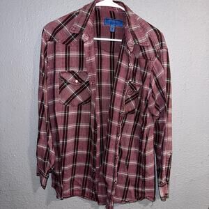 Ultimate Collection Maroon Vintage Flannel